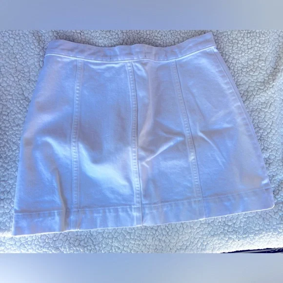 Veronica Beard Denim Skirt Getty Button-front Denim Mini Skirt